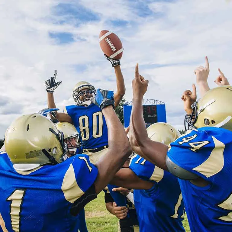 Celebracion de futbol americano